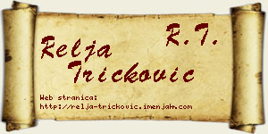 Relja Tričković vizit kartica